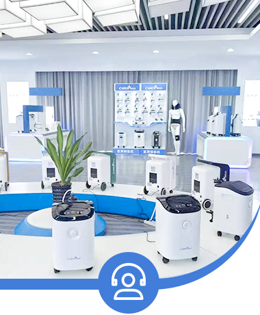 Ausstellungsraum für Touchscreen-Beatmungsgeräte und den leisesten Sauerstoffkonzentrator