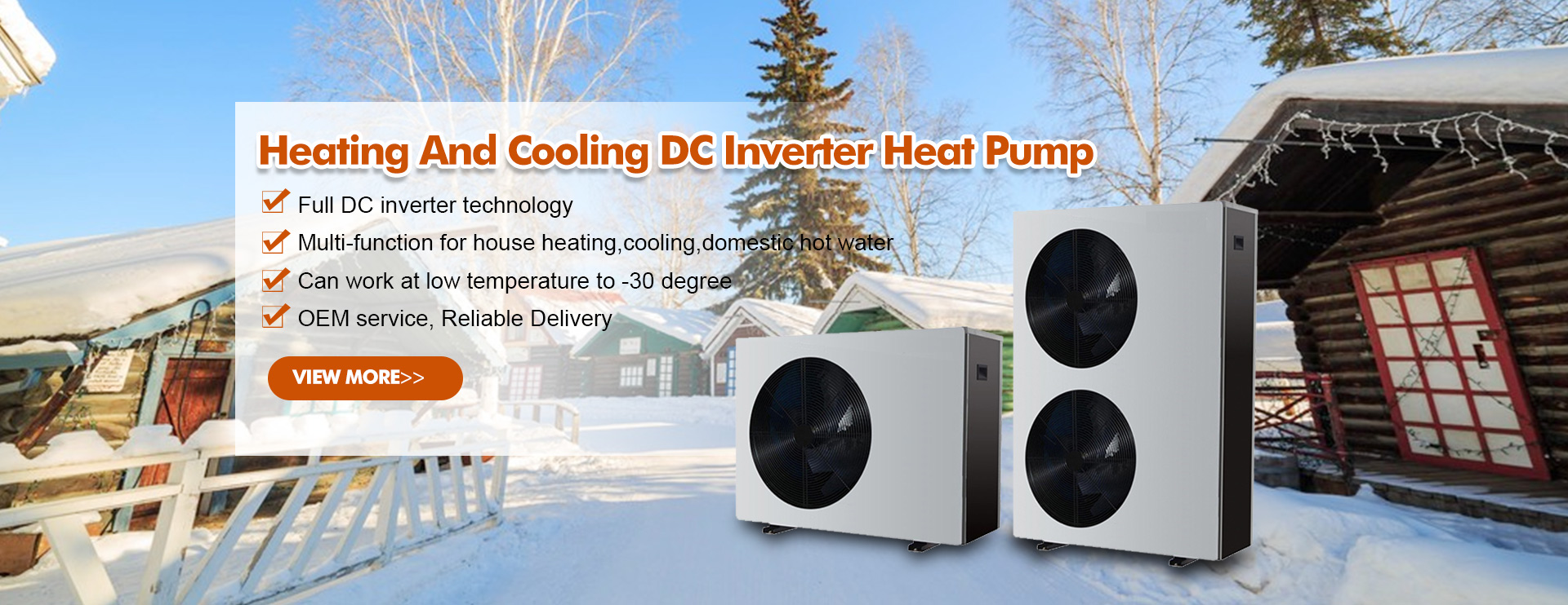 R32 Full DC Inverter Luftwärmepumpe für den Winter